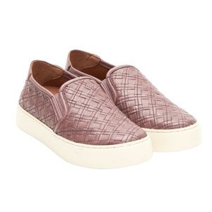 Frye Womens Shoes Lena Woven Slip-On Sneaker